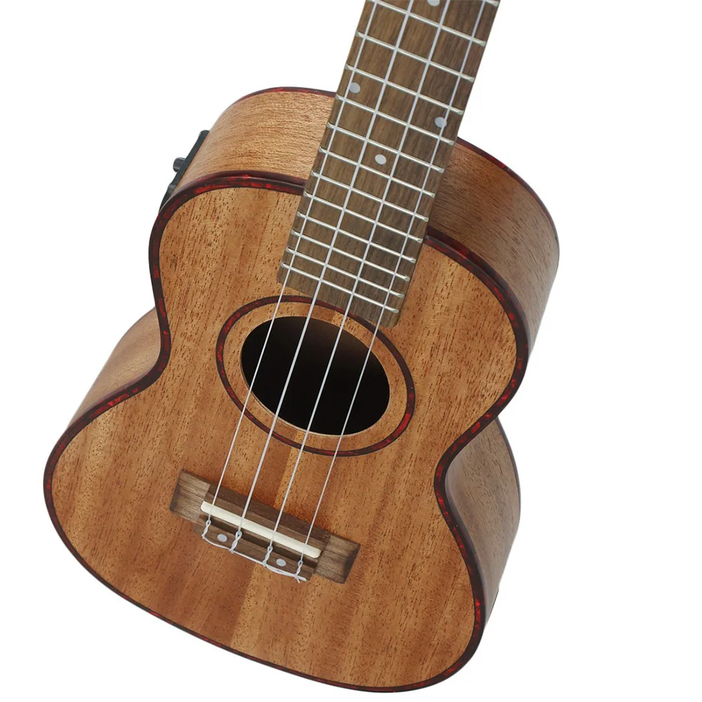 2" Гавайские гитары укулеле Ukelele Uke комплект Sapele Дерево с ЖК эквалайзером с сумкой для переноски Капо струны ремень палец maraca ткань для чистки на день рождения