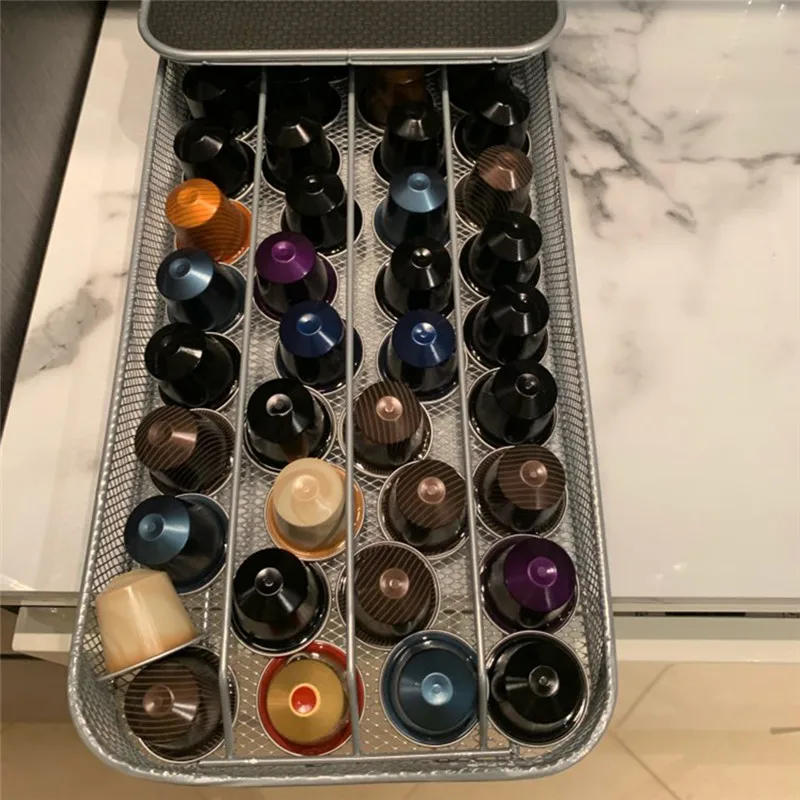 Черный 40 капсулы кофе nespresso Pods держатель; для хранения стойки ящики кофе держатель для капсул Организации