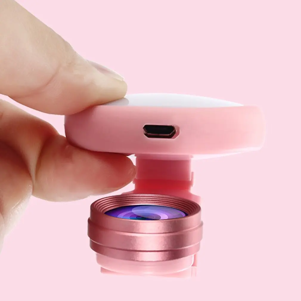 phone lens Led Self-timer Light Artifact Live Wide-angle Usb Charging Flash Light mobile phone lens