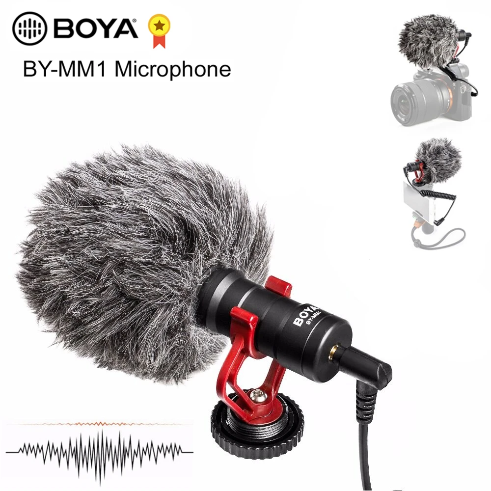 BOYA BY-MM1 компактный накамерный видео микрофон Youtube Vlogging Запись для IPhone Nikon Canon DSLR