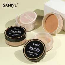 Бренд SANIYE, рассыпчатая пудра, 4 цвета, пудра для макияжа лица, рассыпчатая пудра, пудра для отделки кожи, пудра для глубокой установки BL008