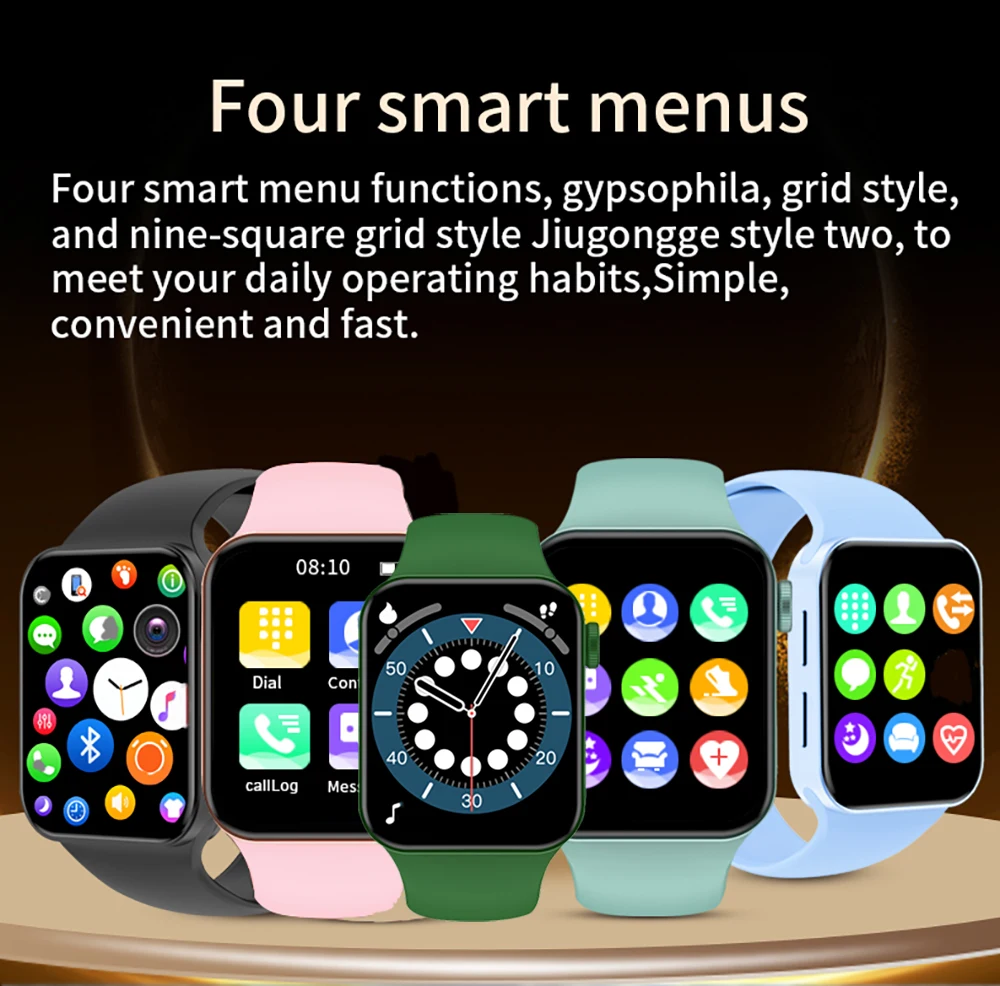 IWO T100 Plus Smart Watch Series 7 Heart Rate Monitor 2021 Smartwatch Men Women Fitness Tracker Bracelet For Android IOS Iphone