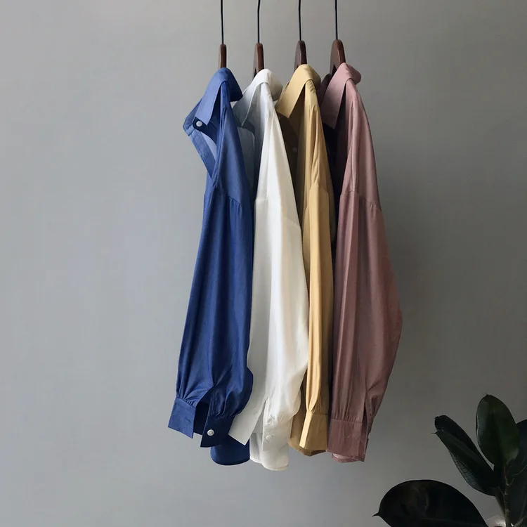  2020 Women Summer Blouses Turn Down Collar Spring Womens Tops And Blouses Loose Style Women Shirts 