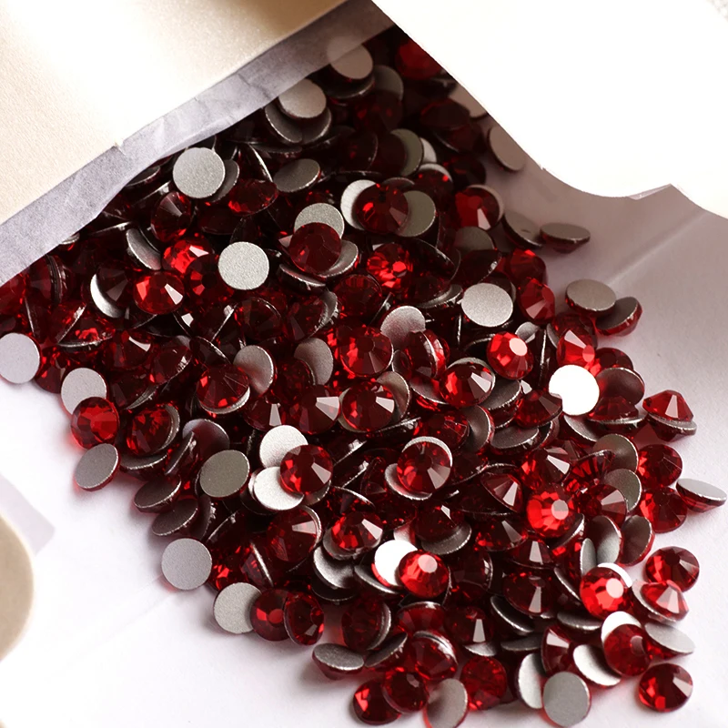 Non Hot Fix Rhinestones non hot fix rhinestones non hotfix rhinestones crystal rhinestones rhinestone crystals rhinestone accessories rhinestones beads Dark Siam Round Flat Back Rhinestones Crystal Strass Deep Red Non Hot-Fix Rhinestone DIY clothes Garment Nail Decoration