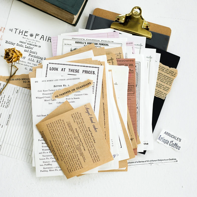 

57 pieces/pack Seattle appointment English retro kraft paper card diary notepad DIY planner scrapbook craft paper material card