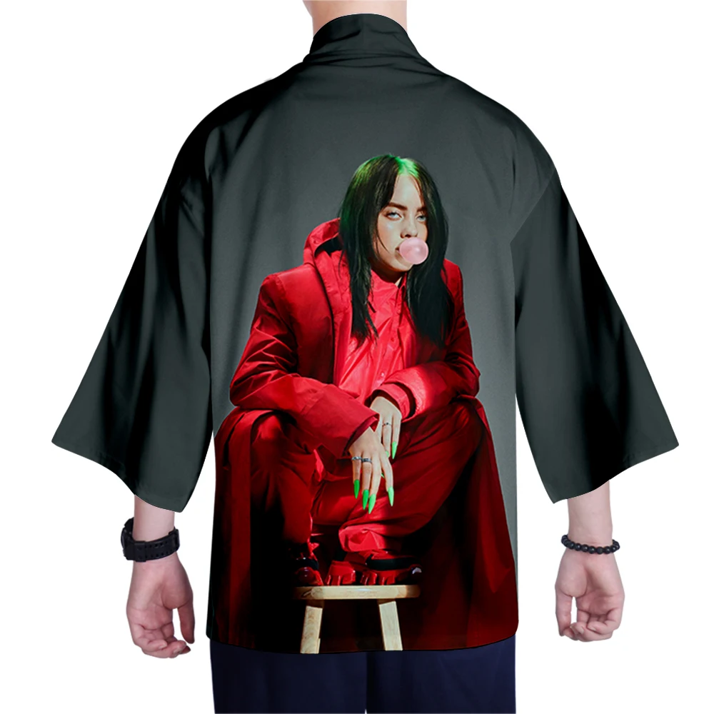 Тренд девушки 3D кимоно повседневная одежда billie eilish японское кимоно billie eilish Женская традиционная одежда Удобная горячая распродажа