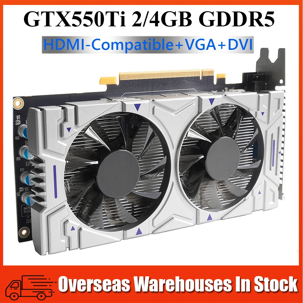 GTX550Ti 2/4GB 128bit GDDR5 NVIDIA Desktop Computer Graphic Card PCI-Express 2.0 HDMI Gaming Video Cards with Dual Cooling Fan