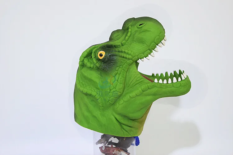 Green Новое Мягкое Животное тираннозавр ручной кукольный Рисунок Игрушки для косплея перчатки детские игрушки голова животного ручной кукольный рисунок игрушки перчатки - Цвет: Green