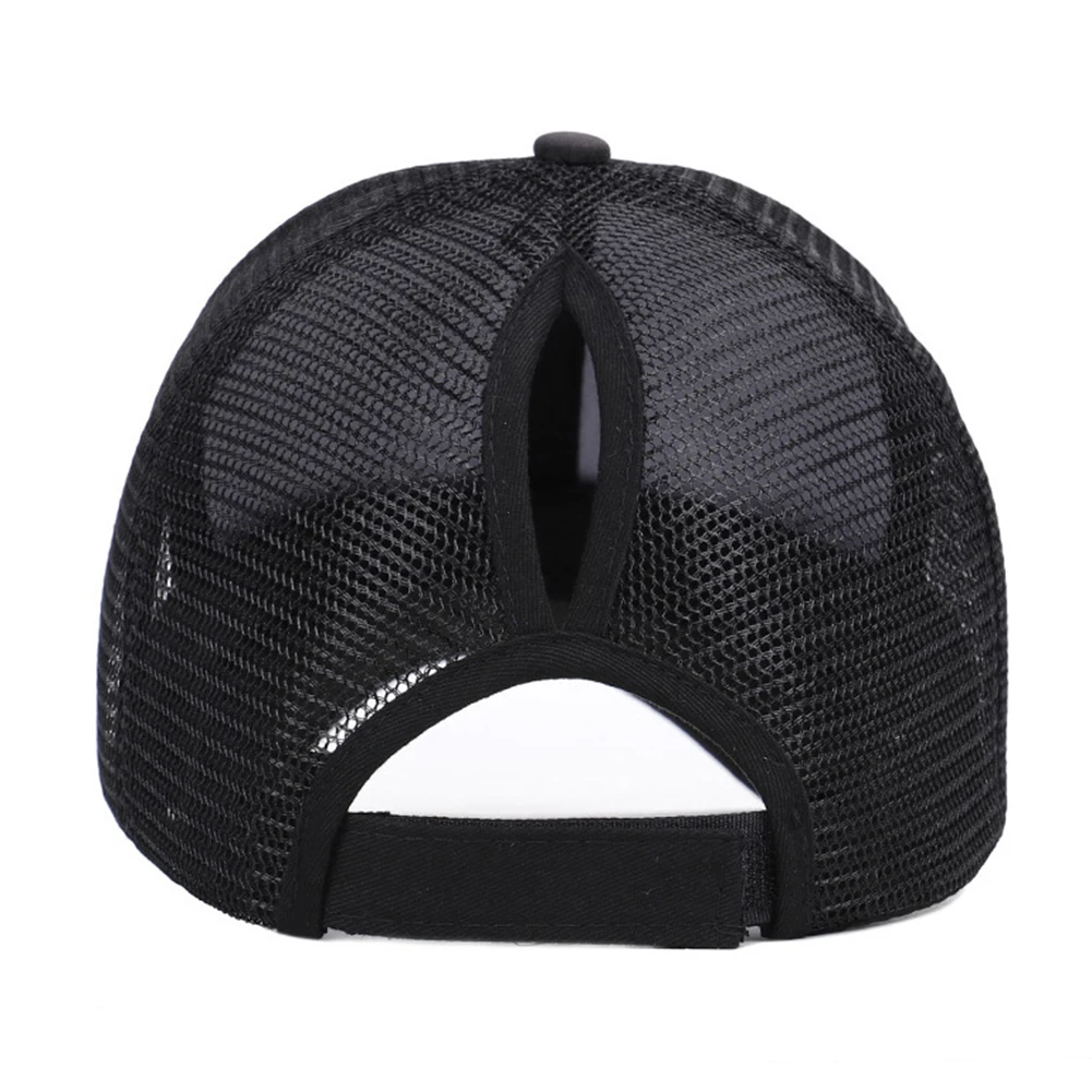 Открытый сетки дышащий Регулируемый солнцезащитный козырек бейсбол Snapback конский хвост кепки шляпа шик