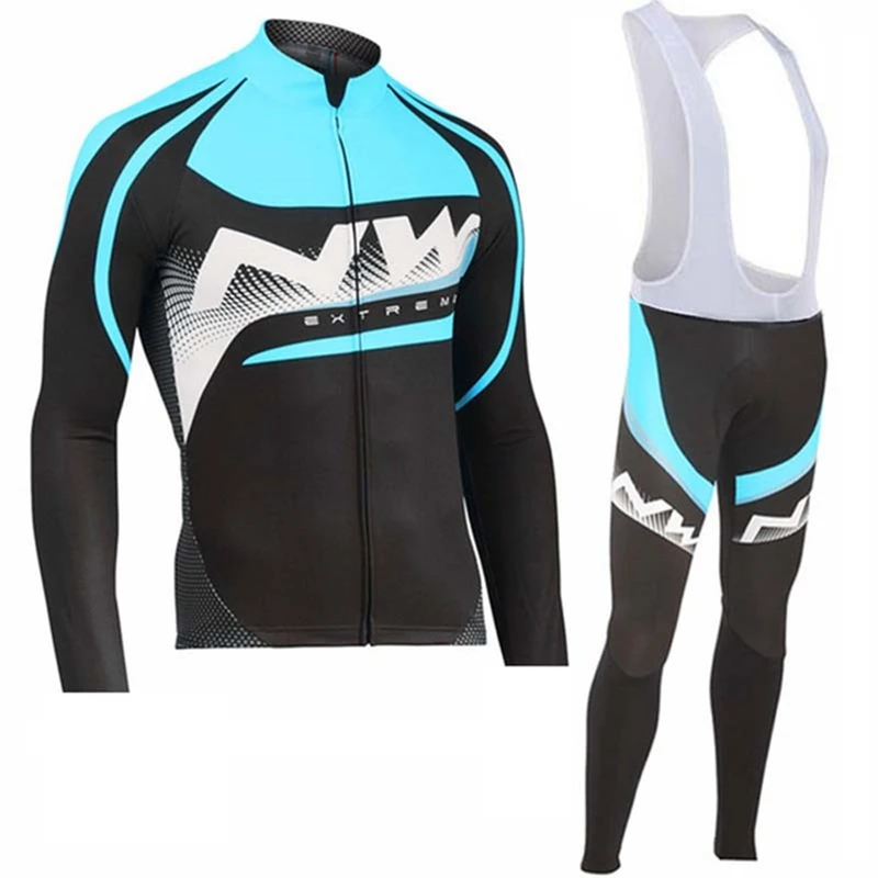 Весна дышащий Велоспорт Джерси набор MTB Maillot Ropa Ciclismo с длинным рукавом велосипед одежда - Цвет: 9Q
