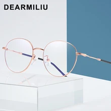 DEARMILIU, новинка, круглая оправа, синий светильник, блокирующие очки, унисекс, круглая оправа, очки, плоское зеркало, Ретро стиль, для мужчин и женщин, 2112