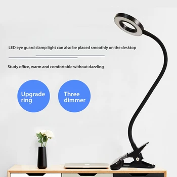 

USB Power Supply Desk Lamp With Clip Holder Rechargeable USB Led Table Lamp Flexible Foldable Eye Protection Reading Book Lights