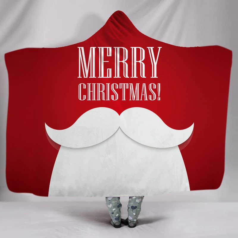 Одеяло с капюшоном фестиваль X-mas Throw печатных мягкий короткий пух носимых теплый плед Joyous Cobija Cobertor одеяло на искусственном меху - Цвет: Шоколад