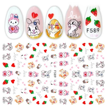 

Anime adhesive 3d nail sticker foil for nails art decoration World Cup cute cartoon designs nail decals manicure supplies tool