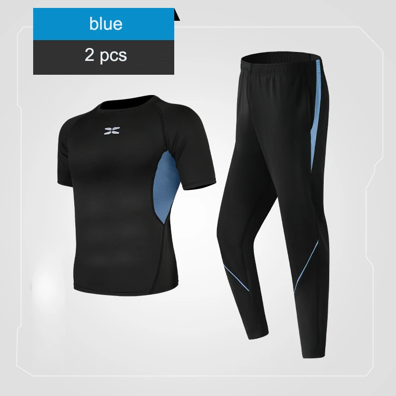 

Casual Men Jogging New Hooded Coat Sports Set Fitness Trousers Running Sports Wear Outdoor Jumpsuit Running Gym Set 2 Pieces