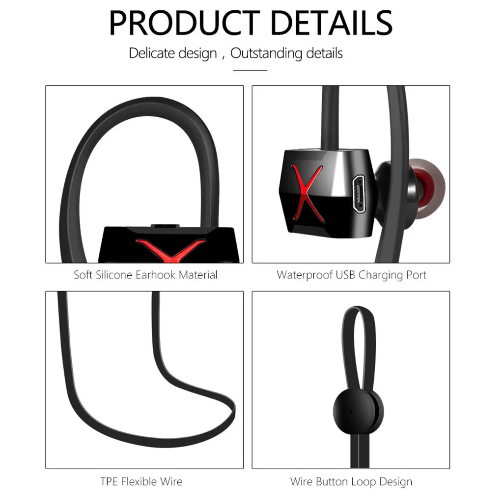 Модные Bluetooth спортивные Oortelefoon ожерелье маленькие серьги с металлическими ушками беспроводные серьги Ecouteur