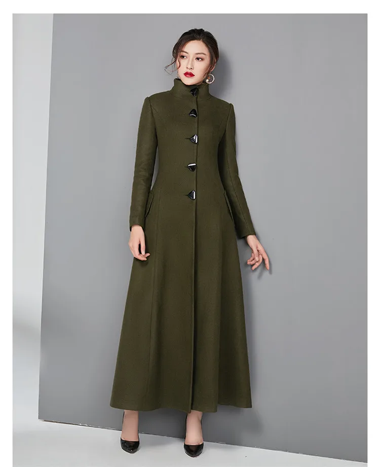Casaco Feminino,, женское, плюс размер, осень, зима, Cassic, простое, шерстяное, макси, длинное пальто, женский халат, верхняя одежда, Manteau Femme