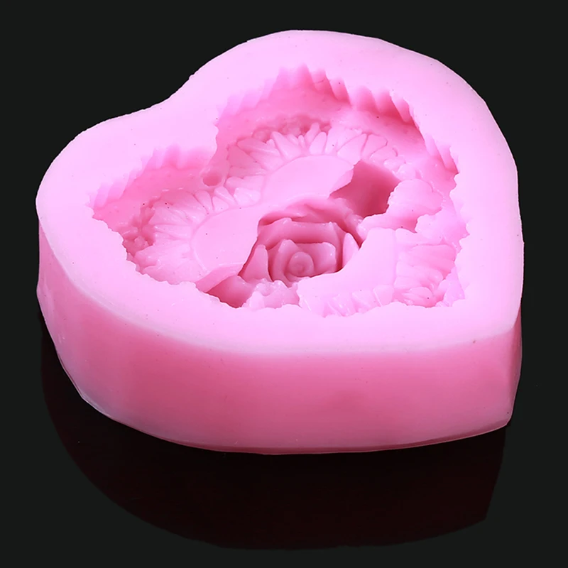 Форма сердца силиконовая помадка мыло 3D форма для торта, капкейков желе Конфеты Шоколад украшения выпечки инструмент формы