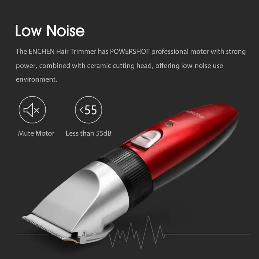Электрическая машинка для стрижки волос Enchen Boost керамическая с usb зарядкой