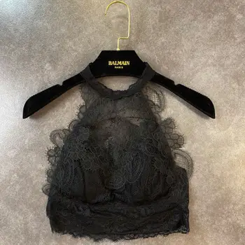 

Sexy Lace Tank Top Woman 2020 Spring Summer New Sexy Backless Crochet Lace Shirt Woman Cropped Tank Top Blusa Feminina