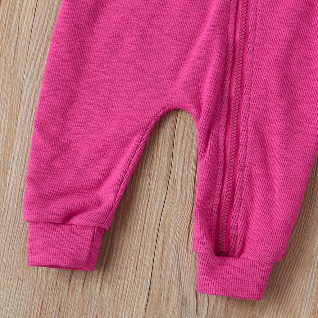 Новинка; детские комбинезоны для маленьких девочек и мальчиков; модный однотонный комбинезон с заячьими ушками; боди на молнии с капюшоном; комбинезоны для новорожденных;# LR2