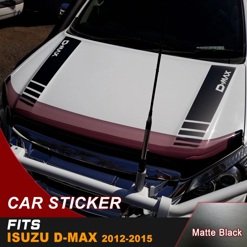 2 шт. внедорожный 4X4 задний капот полоса градиент Графический виниловый стикер для автомобиля dmax наклейка для isuzu d-max 2012- CABINE CREW 4X4