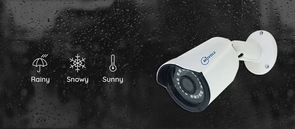 Clearance Movols Video Surveillance Camera Kit 2MP CCTV AHD Colorful&IR Night Vision Outdoor Waterproof 8CH DVR Security Camera System 10