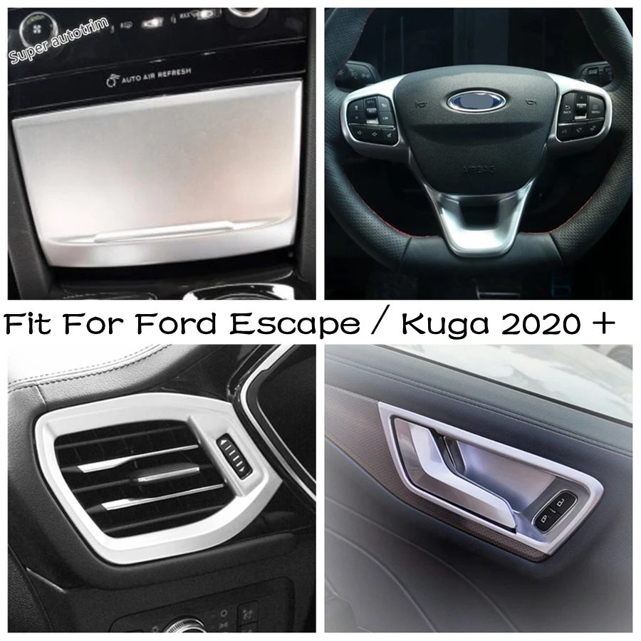 

Head Lamp Light / Handle Bowl / Side Air Vent / Steering Wheel Cover Trim For Ford Escape / Kuga 2020- 2023 Interior Accessories