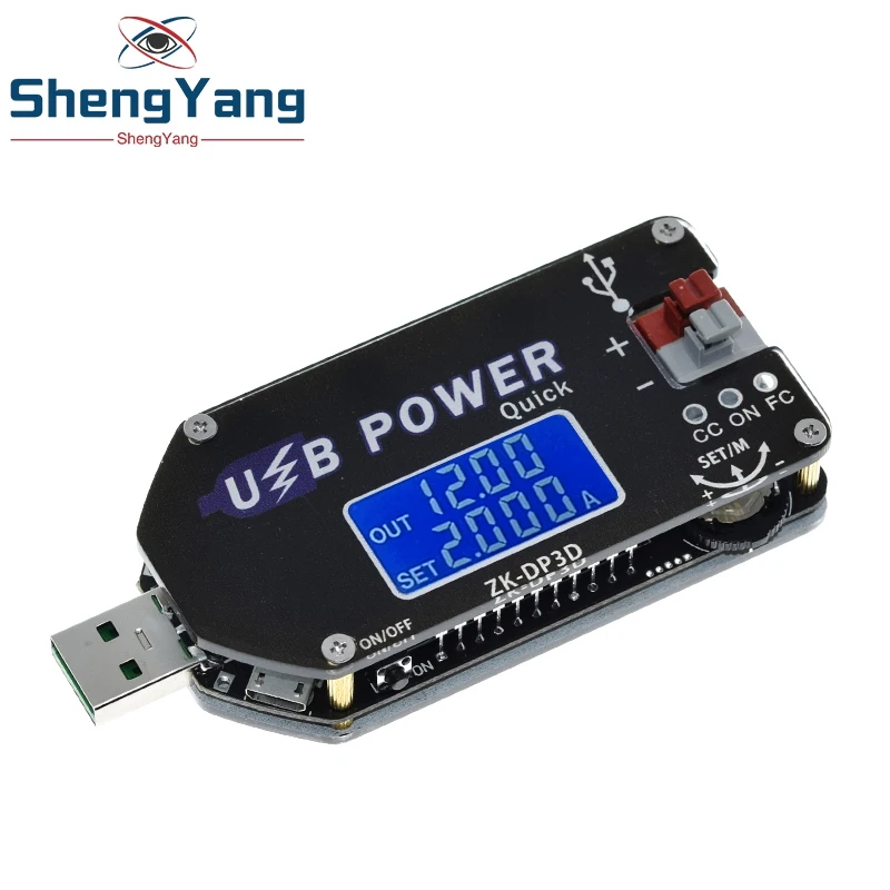 CNC USB TYPE-C DC Converter CC CV 1-30V 2A 15W Power Module Adjustable Regulated power supply QC2.0 3.0 AFC | Электронные
