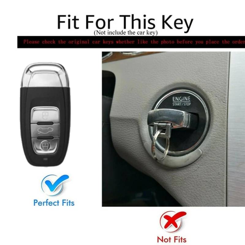 Custodia/cover per Chiave/telecomando in lega per Audi A1 A3 A4 A5 A6 A7 A8 Quattro Q3 Q5 Q7 2009-2015 accessori - H3e2e827c6d574b9bb216fbd3b8b28f1aK