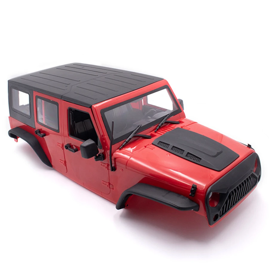 Rc игрушки модели части автомобилей Окрашенный корпус 313 колесная база W/наборы интерьера для 1/10 Масштаб RC Гусеничный автомобиль JEEP WRANGLER аксессуар - Цвет: Красный