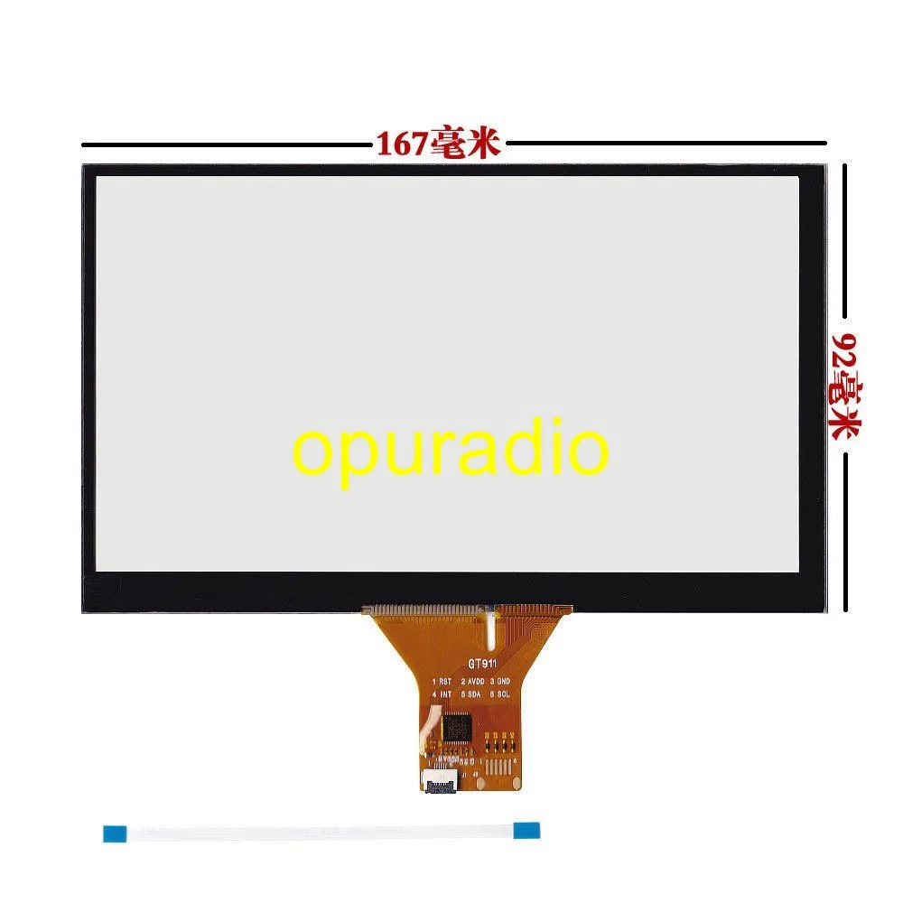 Free shipping 6.95" inch Capacitive touch screen GT911 6PIN for Car DVD Touch digitizer glass Repair replacement | Автомобили и