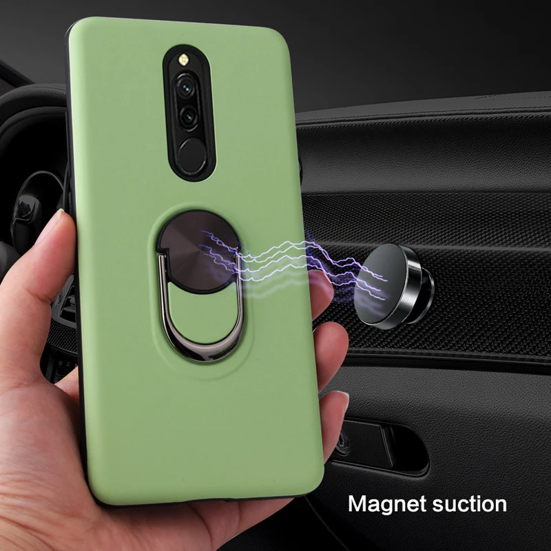Чехол Redmi 8 чехол для Xiaomi 360 кольцо подставка комбинированный автомобильный