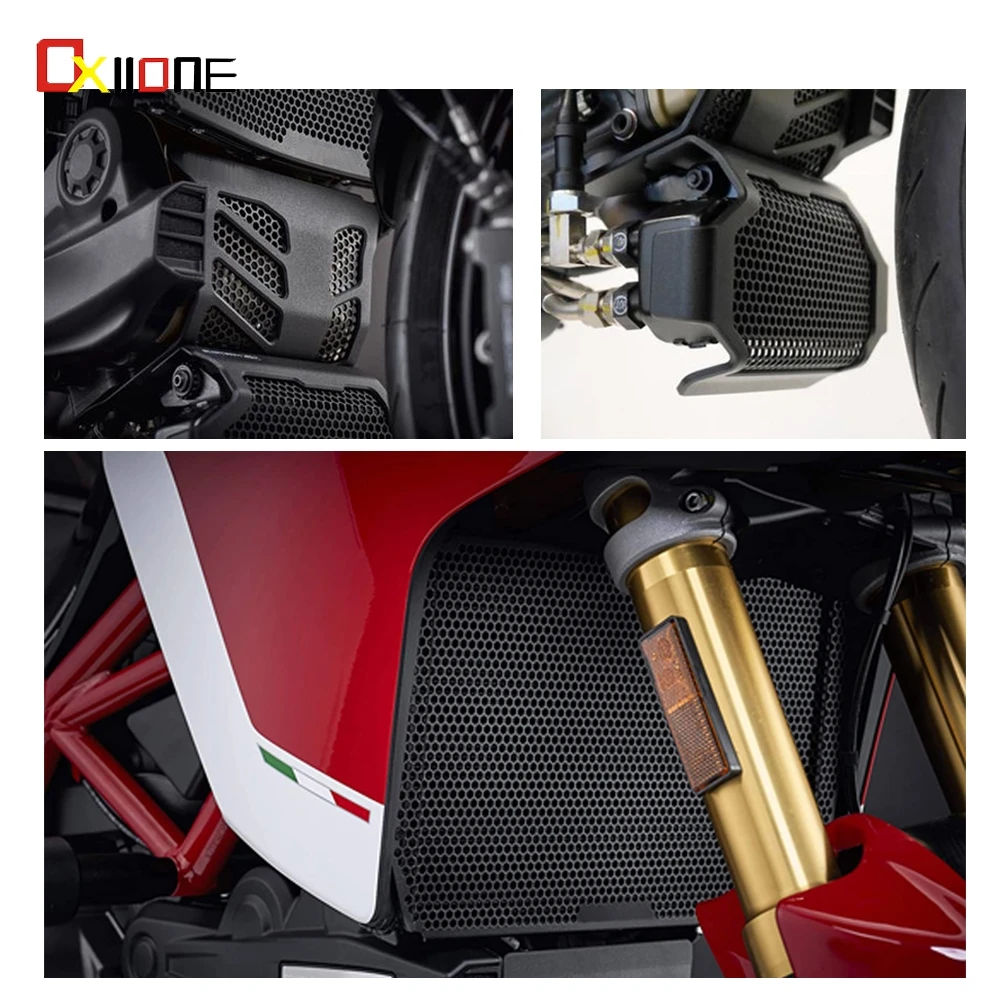 ADFIOSDO Motorradöl Kühler Guard Grill Motor Kühler Guard Protector Grill Cover/Fit für Ducati Hypermotard 950 RVE 2020 2021 SP 2019+ Color : Ivory