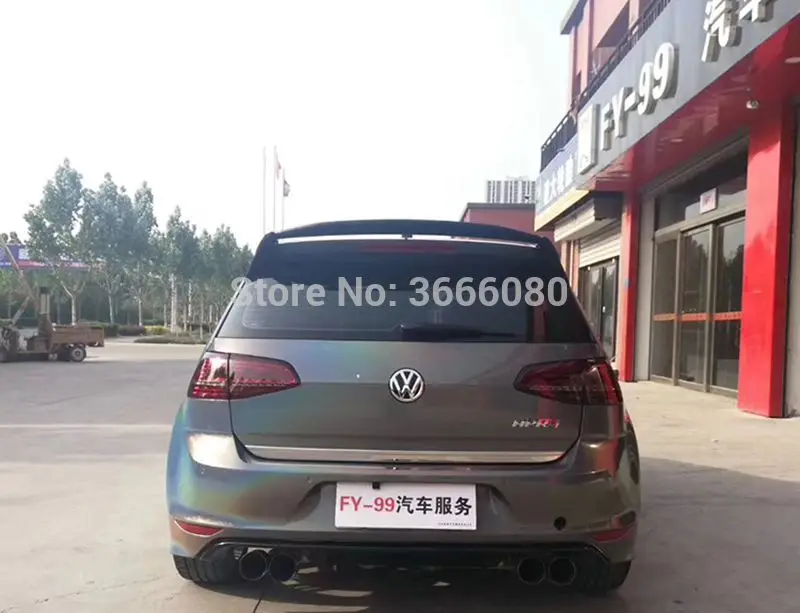 Для Volkswagen Golf 7 VII MK7 standard- ABS пластиковый Неокрашенный праймер цвет задний спойлер на крыше Багажник крыло губы 3 шт