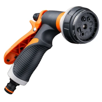 

8 Pattern Practical Adjustable Garden Hose High Pressure Gun Sprinkler Nozzle Car Water Spray Gun Car Wash Hose Garden Water Gun