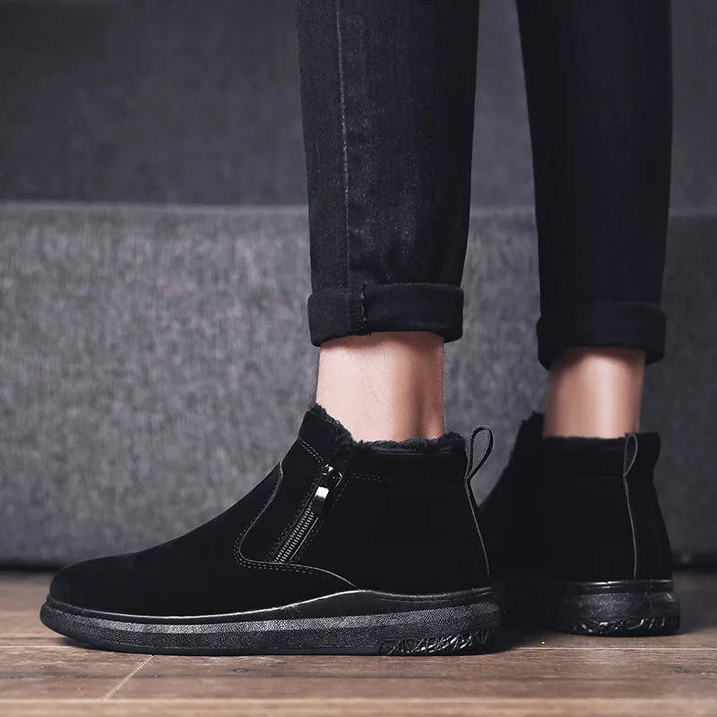 

2019 Winter New Style Snow Boots plus Velvet Thick Cotton Shoes Warm Shoes MEN'S SHOES High-Top Shoes Casual Shoe Men's Trendy S