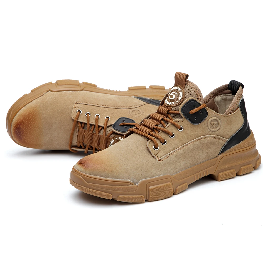 JACKSHIBO/Безопасная рабочая обувь для мужчин; зимние ботинки из коровьей кожи с защитой от разбивания; ботинки со стальным носком; мужские рабочие ботинки