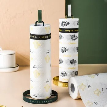 

Kitchen Tissue Storage Rack Vertical Paper Towel Rack Household Paper Roll Holder Plastic Wrap Storage Rack
