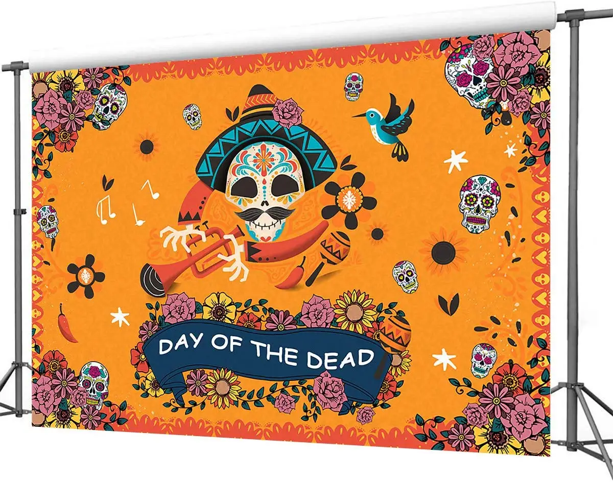 Мексиканский милый Череп фон Dia De Muertos все душ день фоны