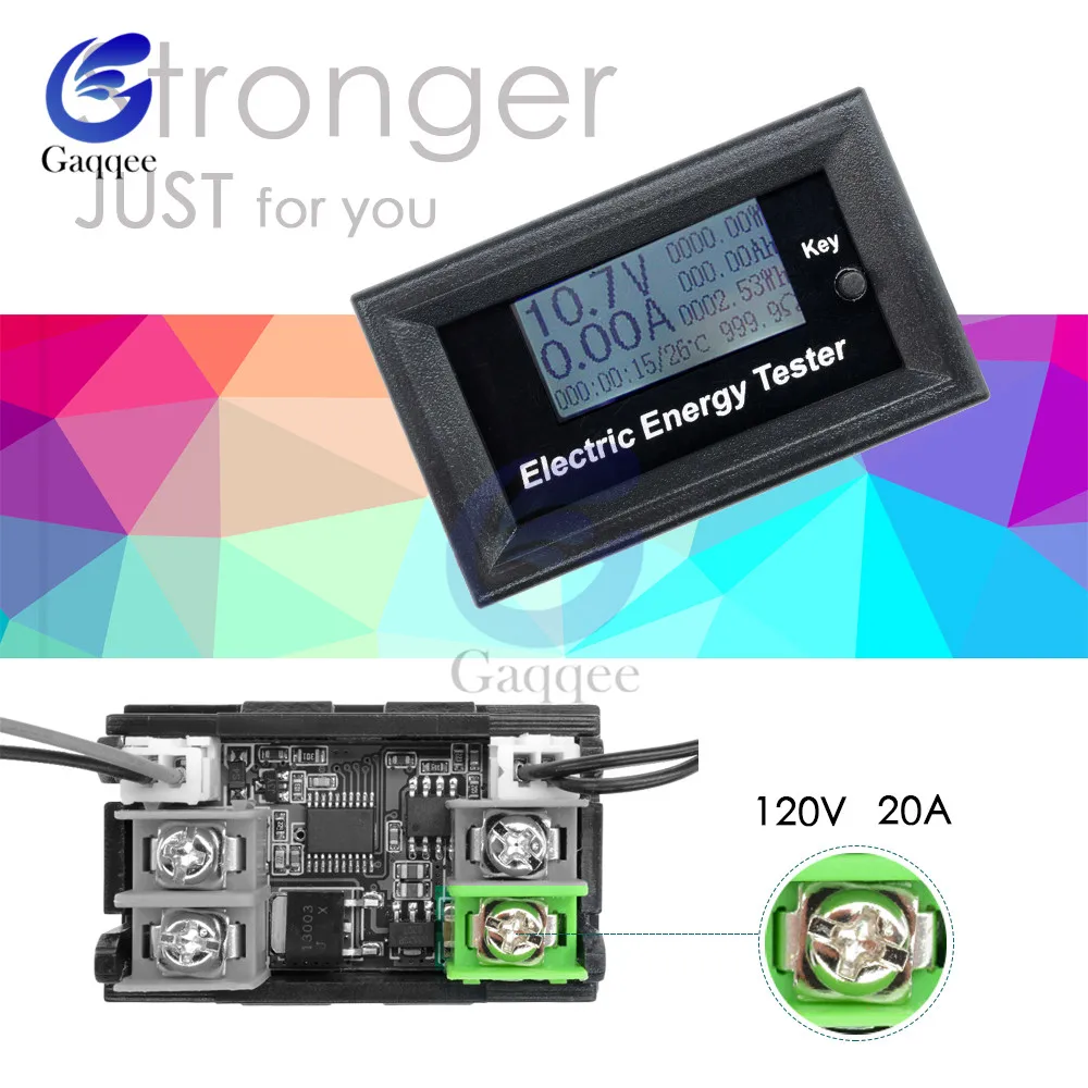 7 in 1 USB LCD Digital Voltmeter Current Voltage Meter Ammeter Power Energy Capacity Impedance Temperature Multifunction Tester 