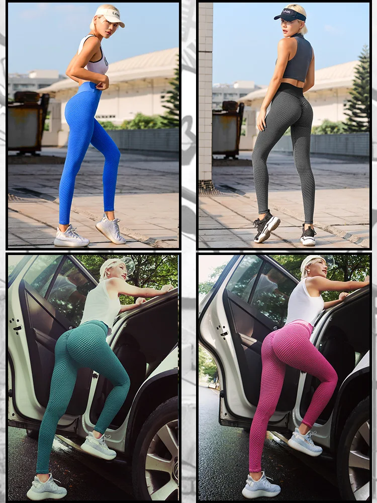 Push Up Tiktok Leggings Women's Seamless Tights Sport Running Gym Yoga Pants High Waisted Booty Gym Scrunch Butt Leggings
