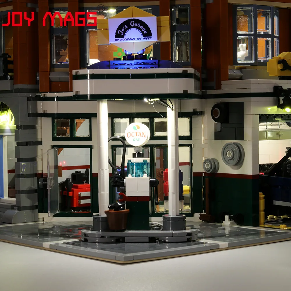JOY MAGS только светодиодный светильник Набор для 10264 Creator угловой гараж авто ремонтная станция светильник ing набор совместим с 15042(без модели