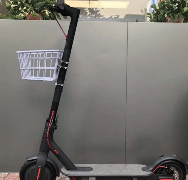 Для Xiaomi Mijia электрический скутер передняя корзина складной велосипед электрический скутер Овощной кронштейн для корзины скутер аксессуары - Цвет: white