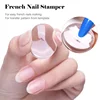 BORN PRETTY Nail Art Templates Clear Jelly Silicone Stamper Enail Stamping Plate Scraper With Cap Transparent Nail Stamper 2