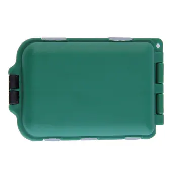 

Portable Plastic Waterproof Fishing Tackle Boxes Army Green 10 Compartments Storage Case Fishing Swivels Lure Bait Storing Tool