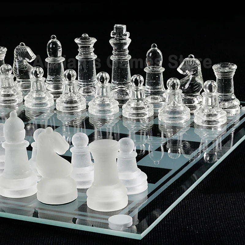 3 Sizes Crystal Chess Glass Board Games | Спорт и развлечения