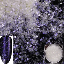 Маникюр высшего класса Мерцающий Порошок ультра-тонкий Маникюр DIY шестиугольные блестки украшения для ногтей маникюр Лазер Белый Мерцающий Порошок