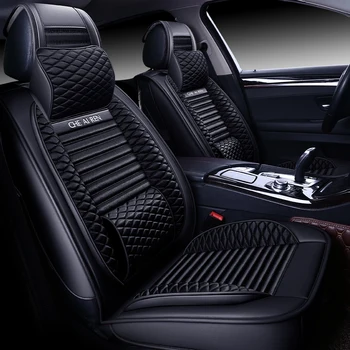 

Full Coverage PU Leather car seat cover flax fiber auto seats covers for Clio logan renault sandero fluence megane laguna latitu