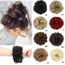 MUMUPI, модные женские накладные волосы, резинка для волос, эластичная волна, кудрявые Синтетические накладки для волос, шиньон, головной убор